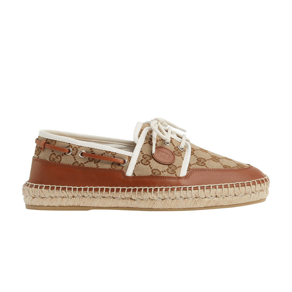 Кроссовки Gucci Loafer Espadrilles 'Beige Monogram'