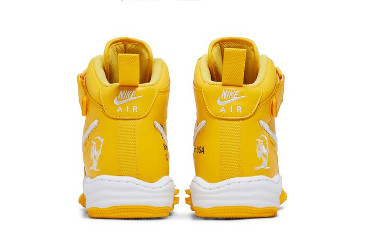 Кроссовки Off-White x Nike Air Force 1 Mid SP Leather 'Varsity Maize'