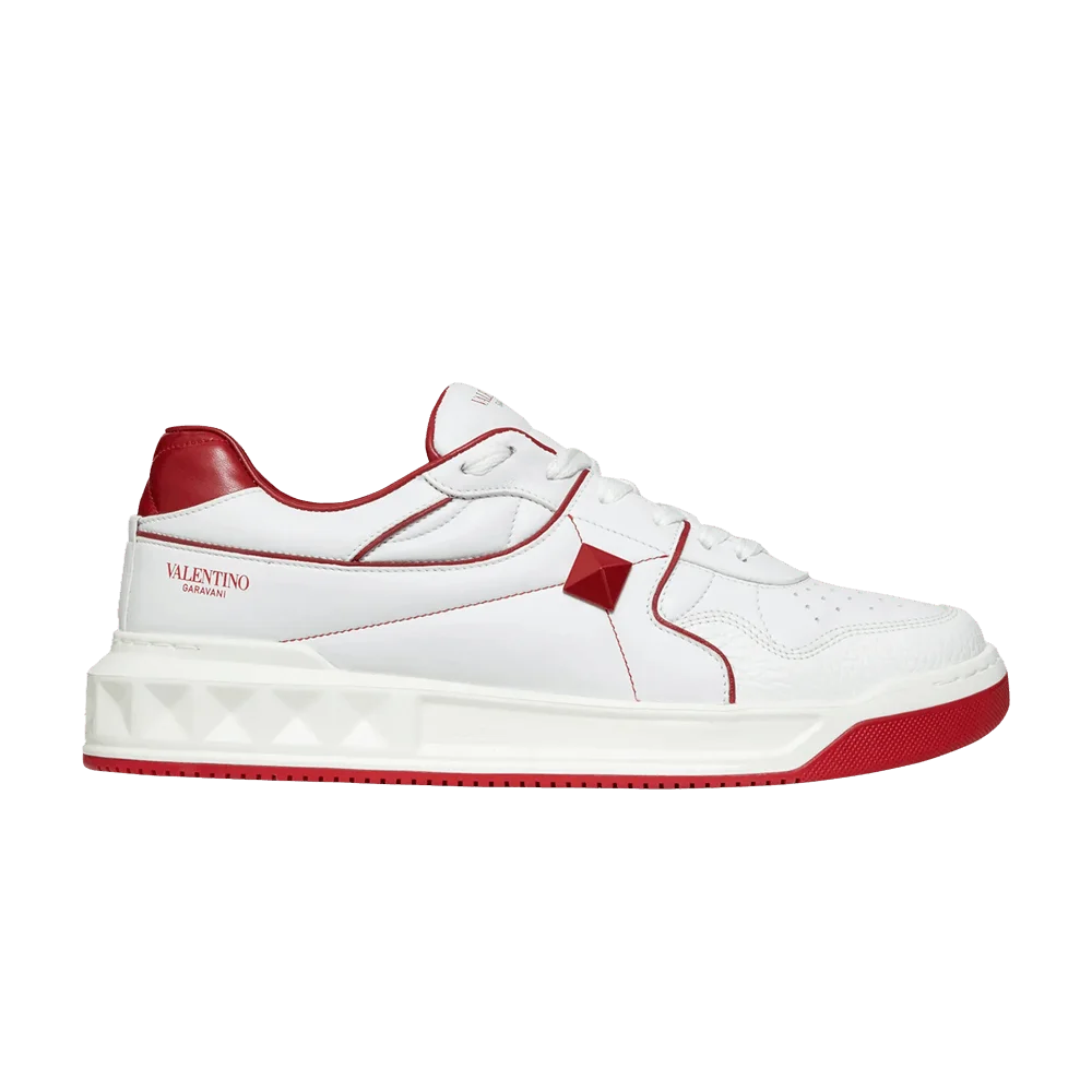 Krossovki-Valentino-One-Stud-Low-White-Red