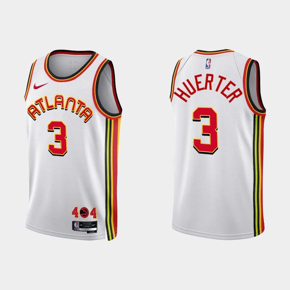 Баскетбольная джерси 2022-23 Atlanta Hawks #3 Kevin Huerter Association Edition White Jersey