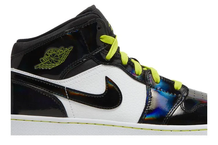 Кроссовки Air Jordan 1 Mid SE GS 'Black Cyber'