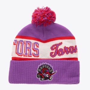 Mitchell-Ness-Purple-Toronto-Raptors-Hardwood-Classics-Block-Sweep-Cuffed-Knit-Hat-with-Pom-300x300