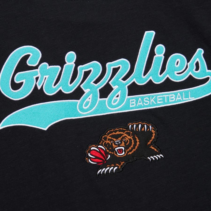 Футболка Mitchell & Ness Black Memphis Grizzlies Vintage Logo Legendary Slub T-Shirt