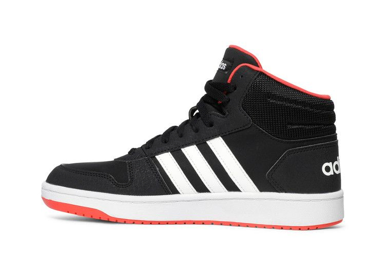Кроссовки Adidas Hoops 2.0 Mid J 'Black Hi-Res Red'