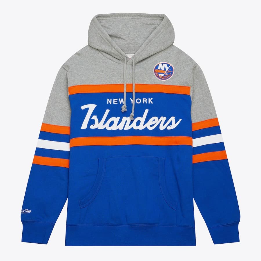 Худи Mitchell & Ness Royal New York Islanders Head Coach Pullover Hoodie