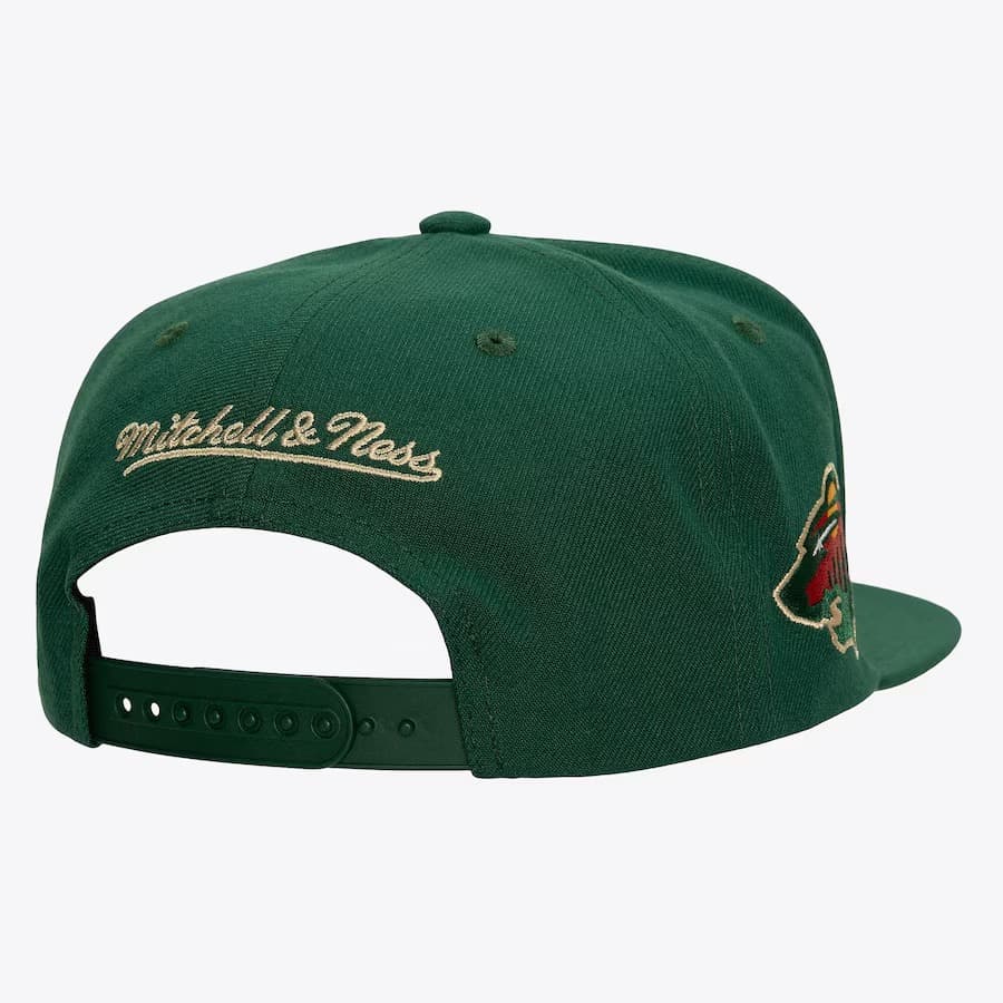 Бейсболка Mitchell & Ness Green Minnesota Wild Retro Sport Snapback Hat