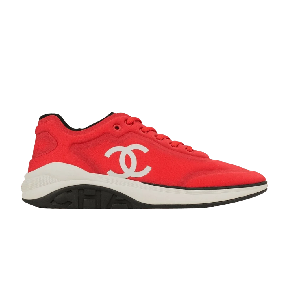 Krossovki-Chanel-CC-Logo-Sneaker-Red