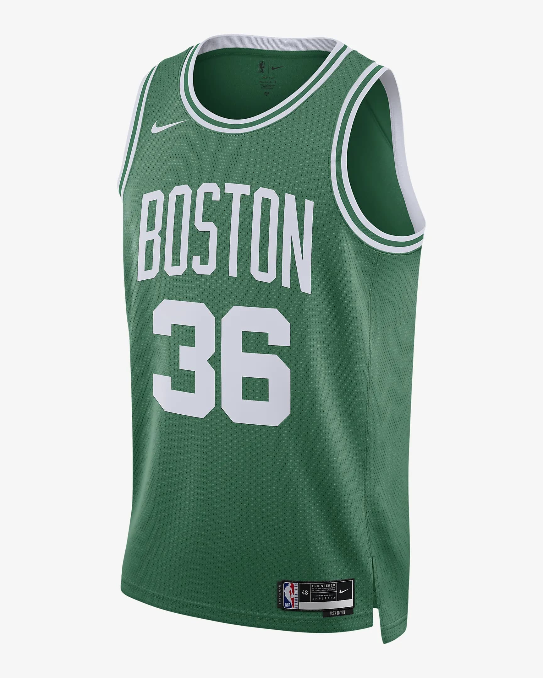 Баскетбольная джерси 2022-23 Boston Celtics Marcus Smart #36 Swingman Icon Edition Green Jersey