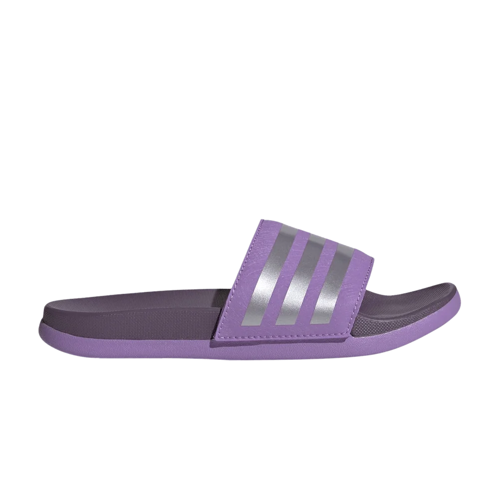 Кроссовки Adidas Adilette Comfort Slide J 'Violet Fusion Matte Silver'