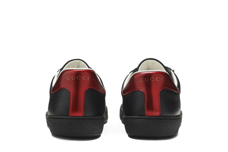 Кроссовки Gucci Ace Stripe Leather 'Black'