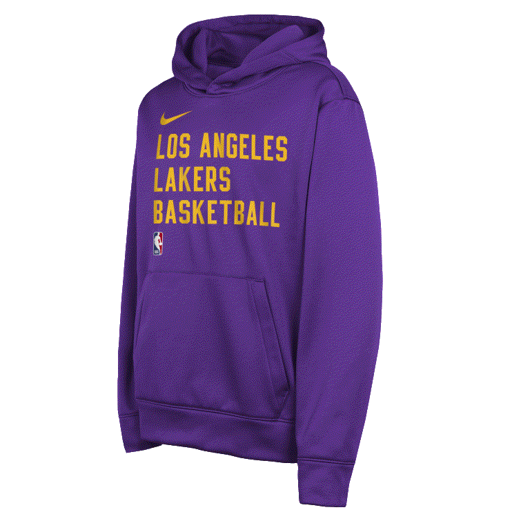 Худи Nike Los Angeles Lakers NBA Youth Nike Spotlight Dri-Fit Hoodie