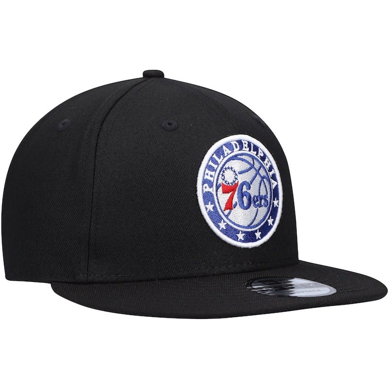 Mens-New-Era-Black-Philadelphia-76ers-Team-Color-Pop-9FIFTY-Snapback-Hat-1