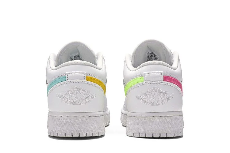 Кроссовки Air Jordan 1 Low GS 'White Neon'