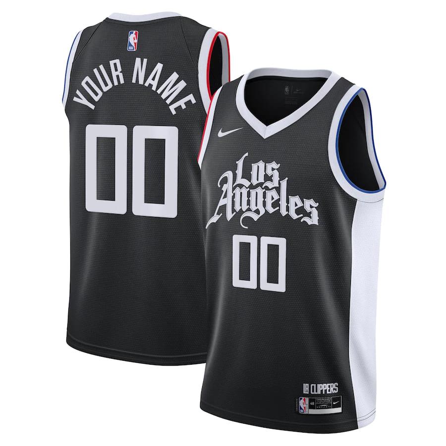 Баскетбольная джерси 2021-22 Los Angeles Clippers Nike City Edition Swingman Jersey – Custom Black