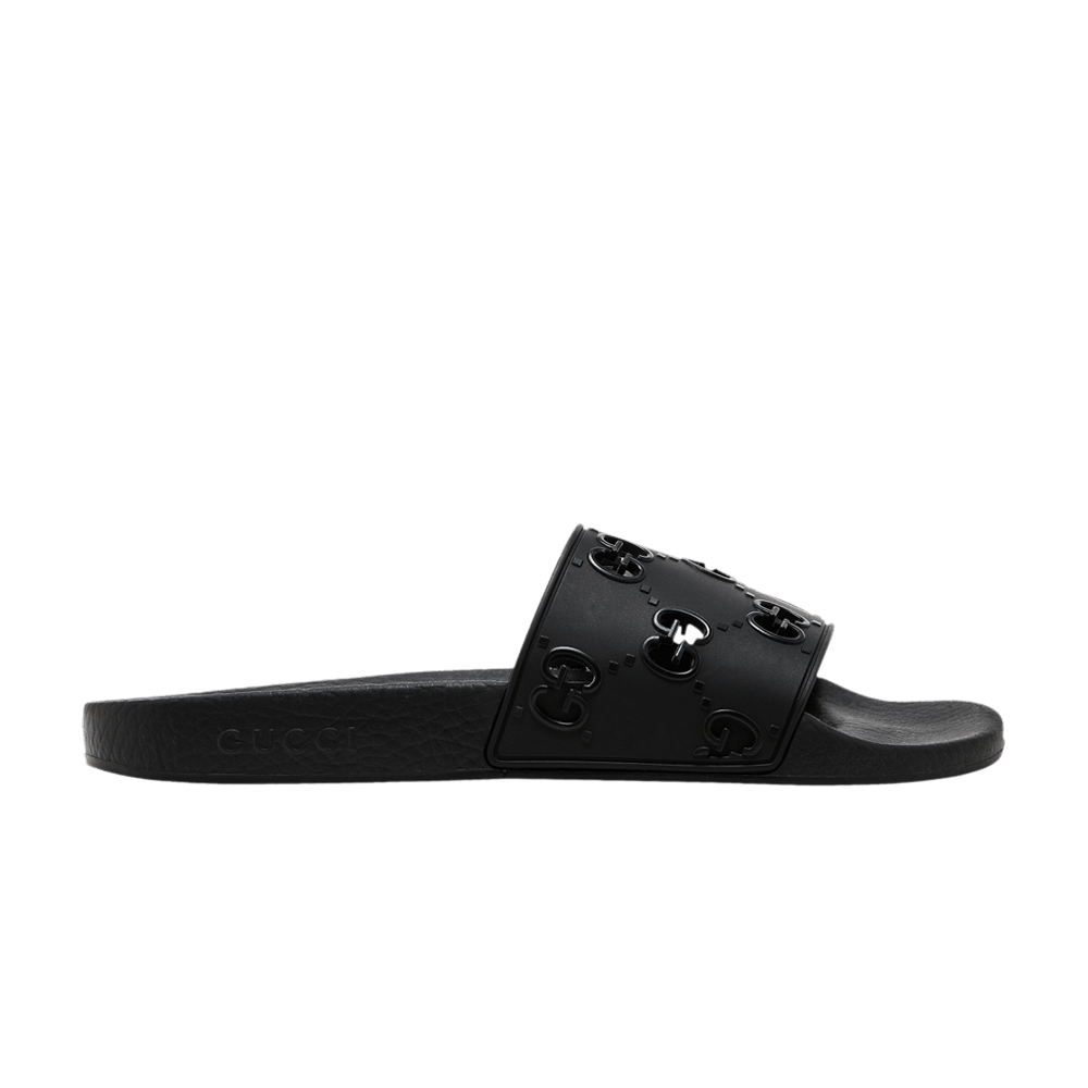 Кроссовки Gucci Wmns Rubber GG Slide 'Black'