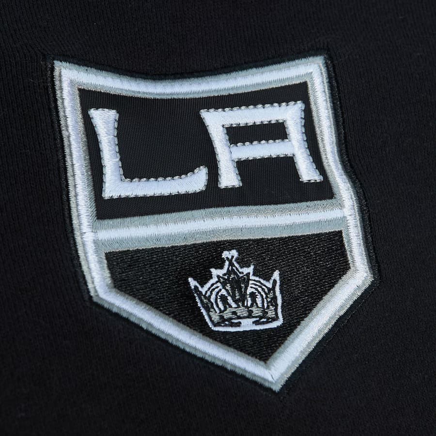 Худи Mitchell & Ness Heather Gray Los Angeles Kings Head Coach Pullover Hoodie