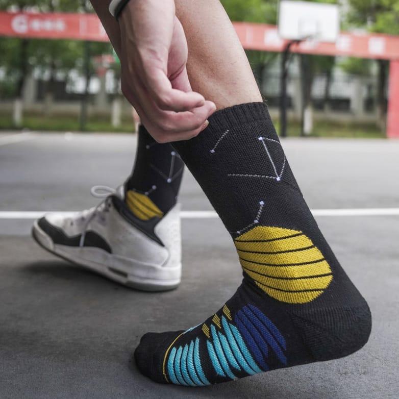 Спортивные носки Ehot Constellation Black-Yellow Crew Socks