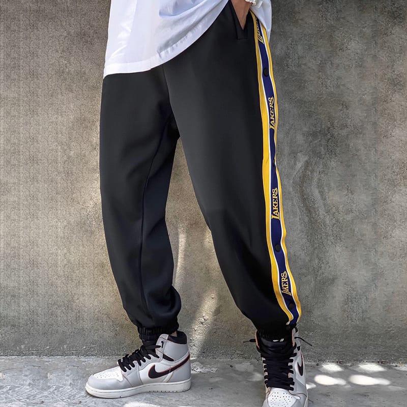 Баскетбольные брюки Ehot Lakers Black Buttons Pants