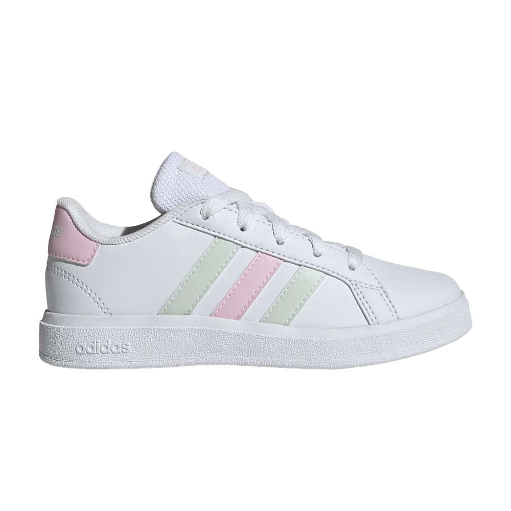 Krossovki-Adidas-Grand-Court-Lace-Up-K-White-Crystal-Jade-Pink