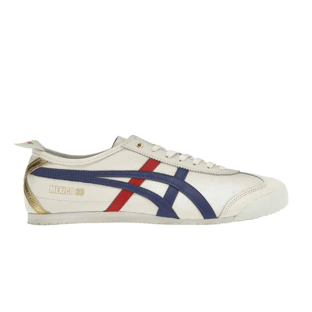 Кроссовки Onitsuka Tiger Mexico 66 'White Blue Red Metallic Gold'