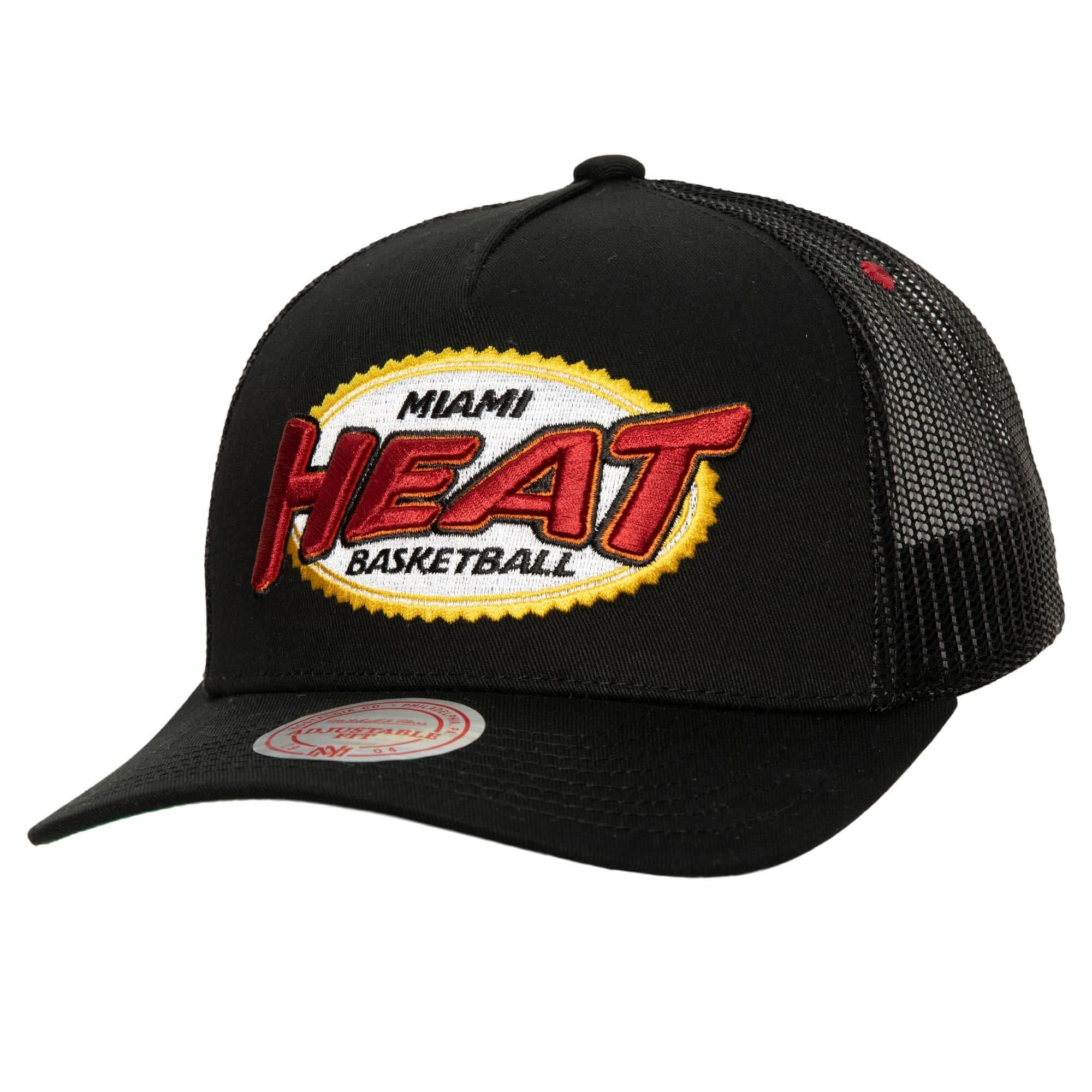 Бейсболка Mitchell & Ness Team Seal Trucker Snapback HWC Miami Heat Hat