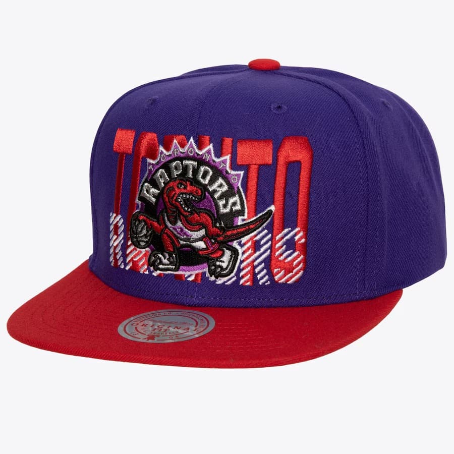 Бейсболка Mitchell & Ness Purple Toronto Raptors Cross Check Snapback Hat