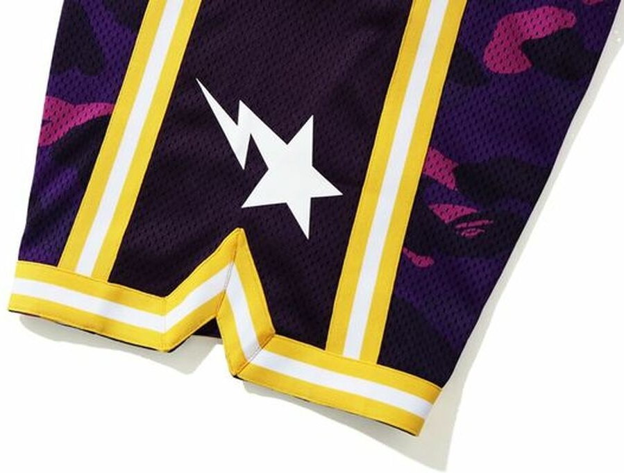 Спортивные шорты BAPE Color Camo Wide Basketball Shorts Purple