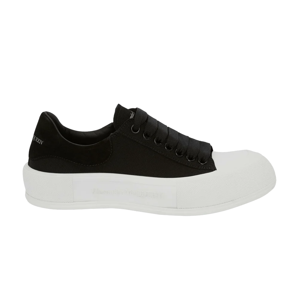 Krossovki-Alexander-McQueen-Wmns-Deck-Lace-Up-Plimsoll-Black