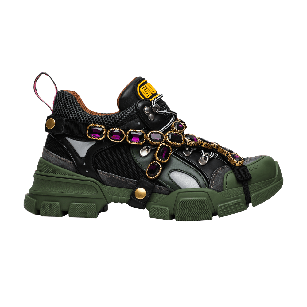 Кроссовки Gucci Wmns Flashtrek Crystals 'Green'