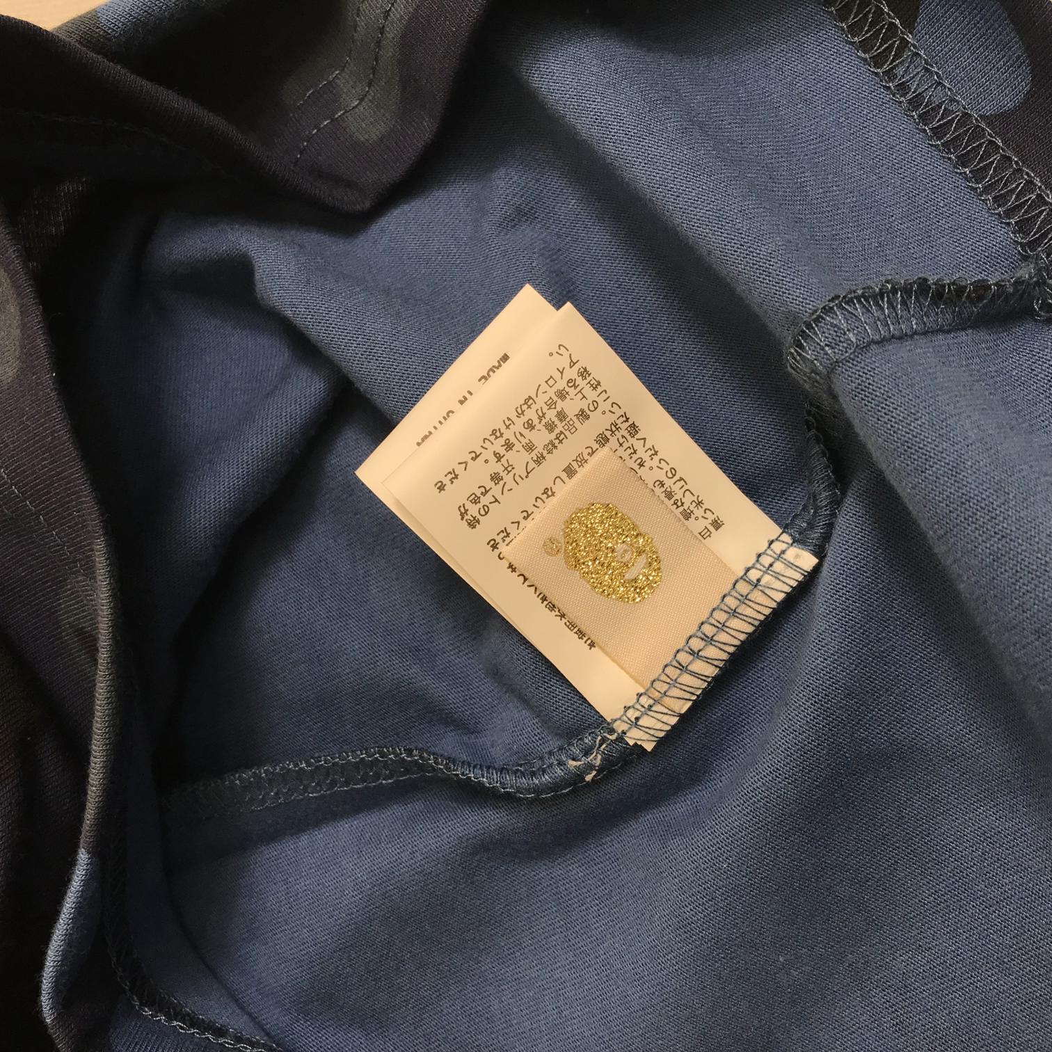 Футболка BAPE Color Camo Side Shark Tee Navy