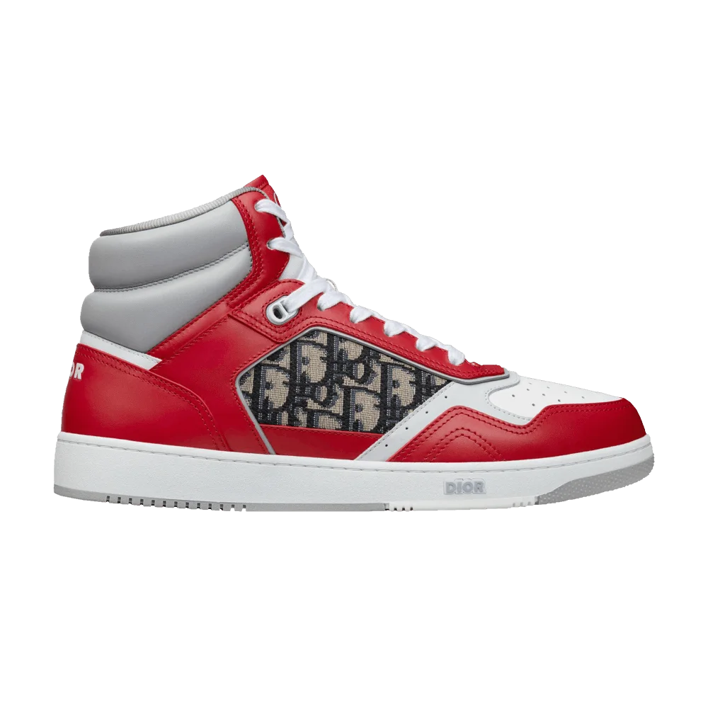 Krossovki-Dior-B27-High-Dior-Oblique-Red