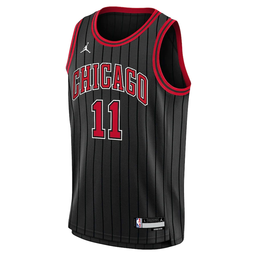 Баскетбольная джерси 2023-24 Chicago Bulls DeMar DeRozan #11 Youth Swingman Statement Edition Black Jersey