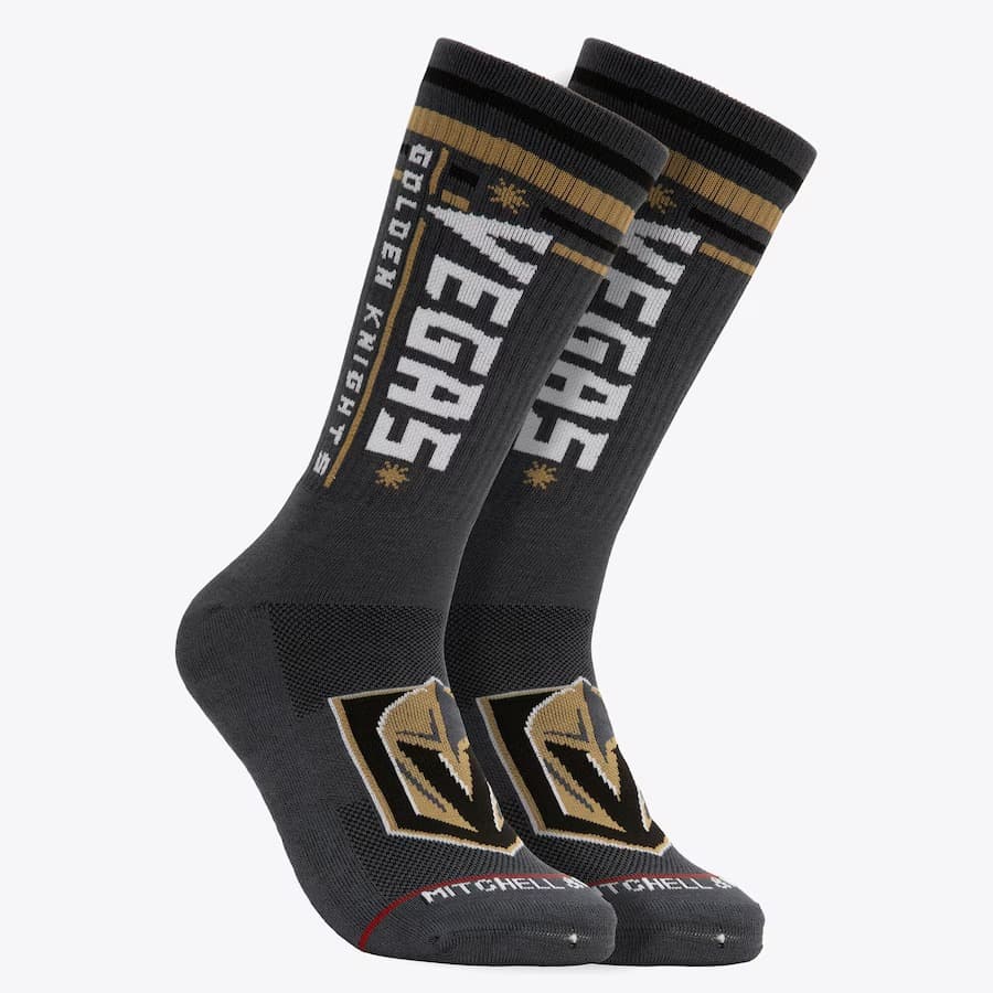 Спортивные носки Mitchell & Ness Black Vegas Golden Knights Power Play Crew Socks