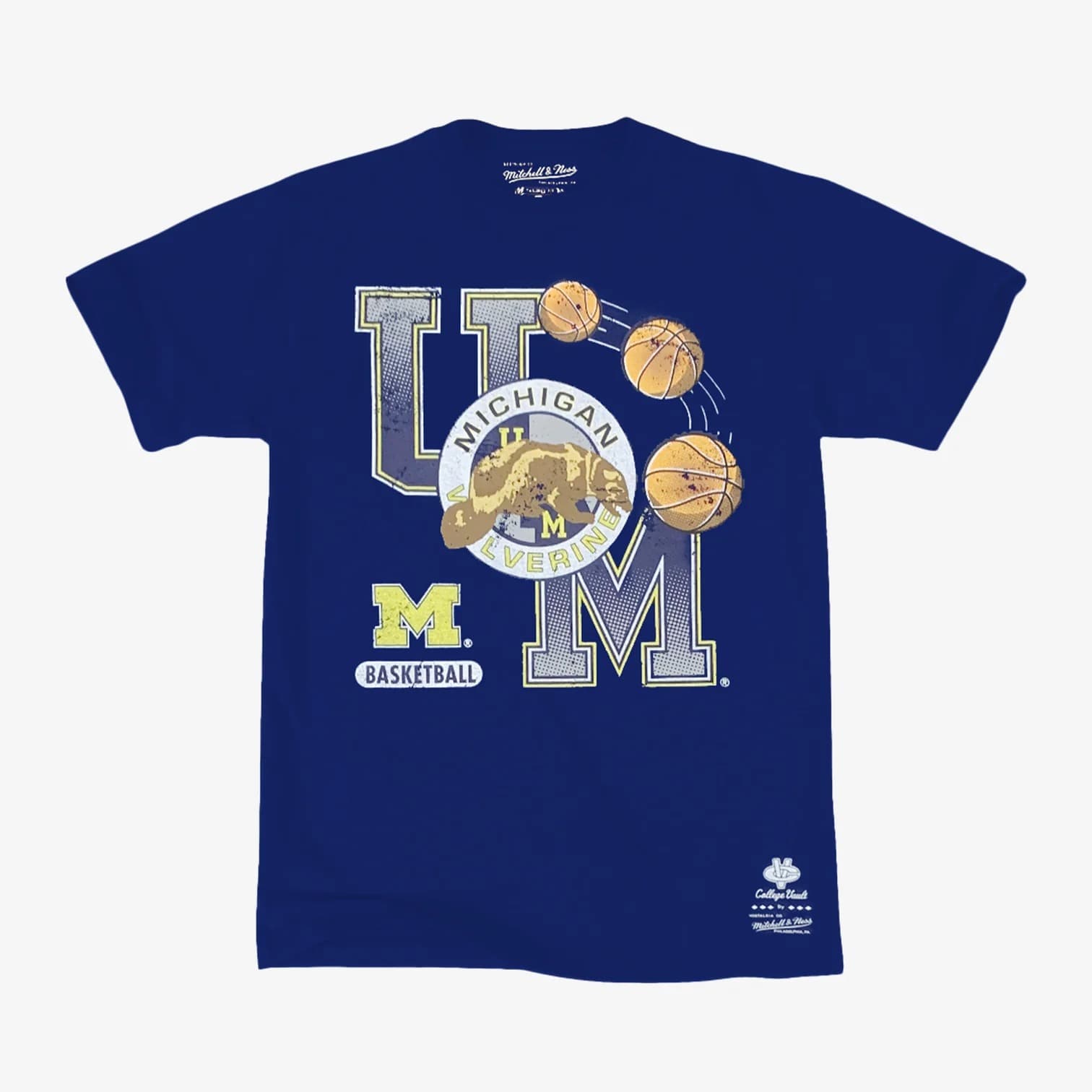 Mitchell-Ness-Michigan-Wolverines-U-Of-M-NCAA-T-Shirt-3