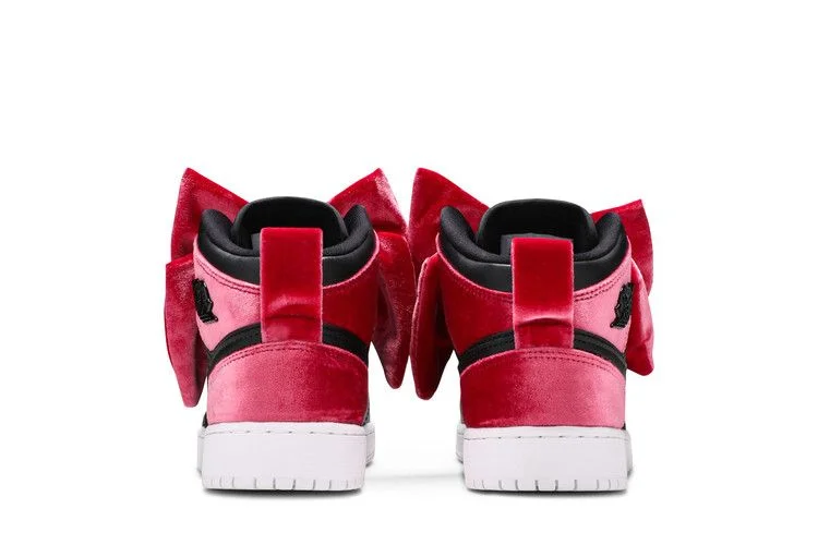 Кроссовки Air Jordan 1 Mid Bow XLD GS 'Noble Red'