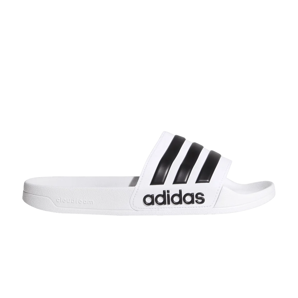 Adidas Adilette Shower Slide 'White Black'