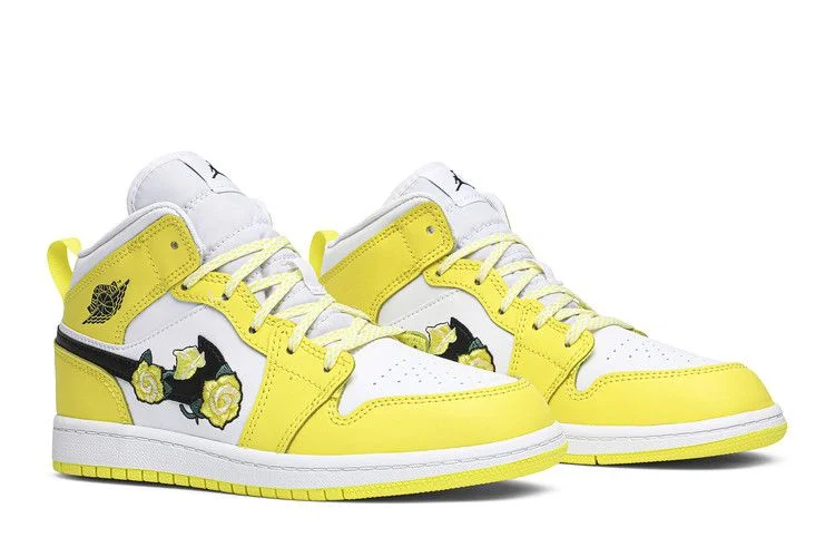 Krossovki-Air-Jordan-1-Mid-SE-PS-Rose-Patch-Dynamic-Yellow-7