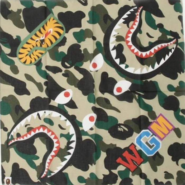 Бандана BAPE Shark Bandana Yellow