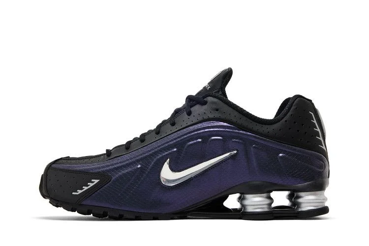 Кроссовки Nike Shox R4 'Black Metallic Silver Purple Dynasty'