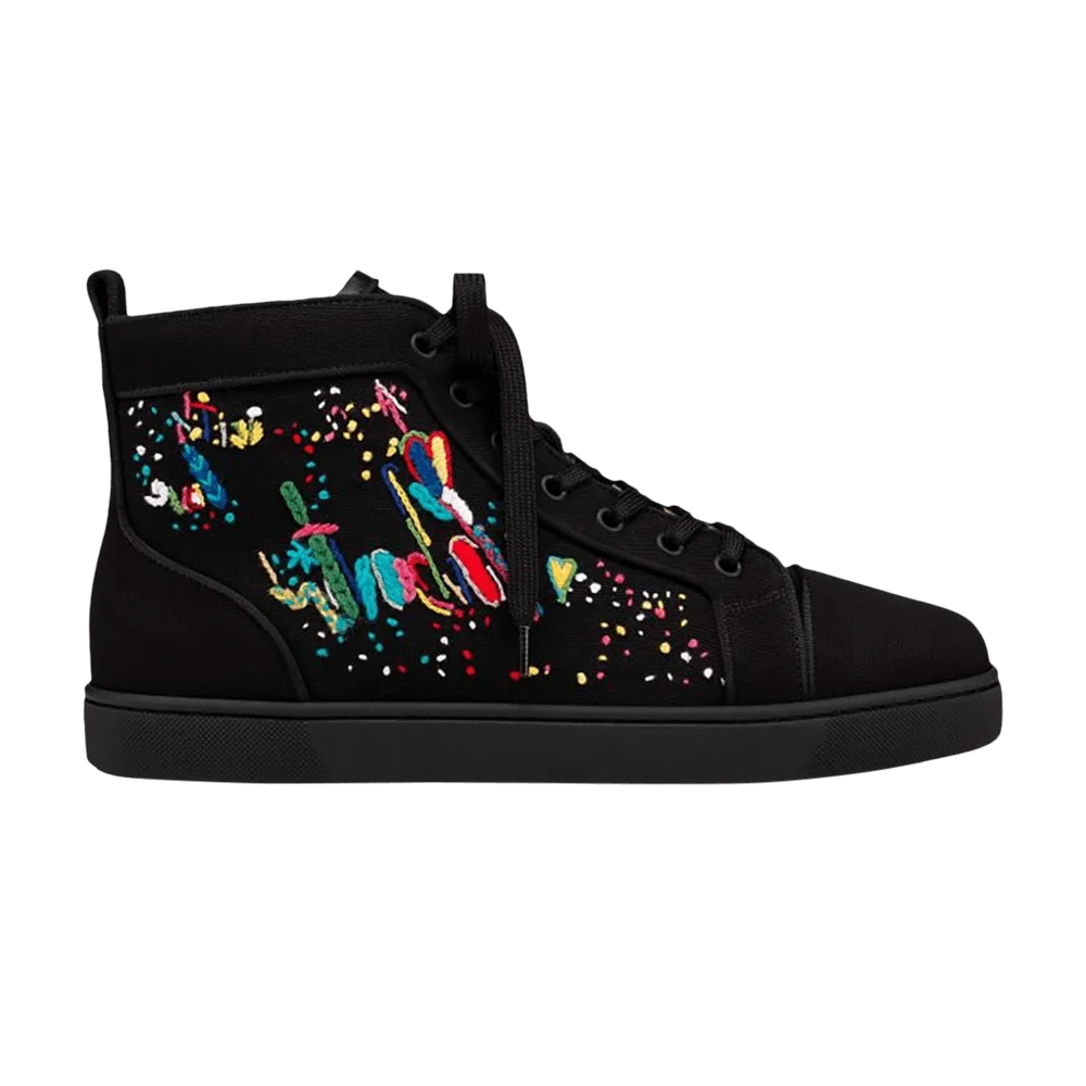 Krossovki-Christian-Louboutin-Louis-Orlato-Black-Multi-Embroidery
