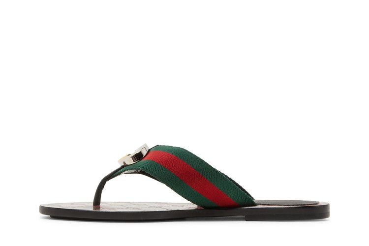 Сандалии Gucci Wmns GG Web Sandal 'Black Green Red'