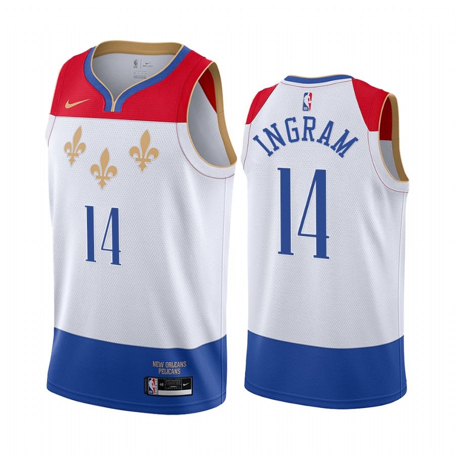 Баскетбольная джерси 2020-21 New Orleans Pelicans #14 Brandon Ingram City Edition White Swingman Jersey