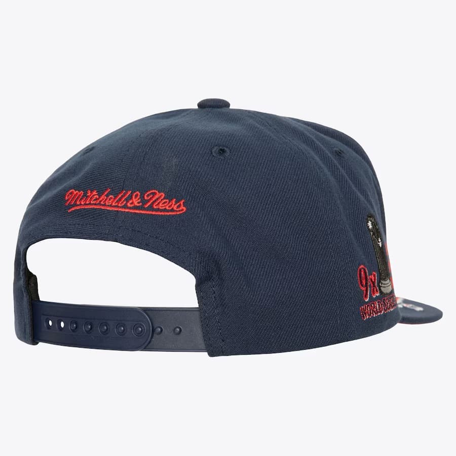 Бейсболка Mitchell & Ness Navy Boston Red Sox All Out Snapback Hat