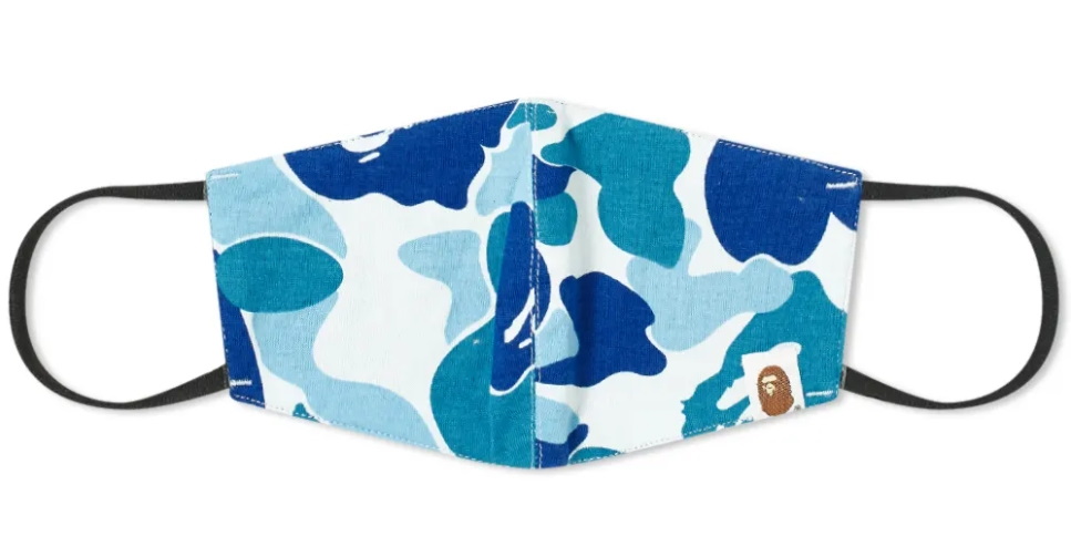 Маска BAPE Big ABC Camo Mask Blue