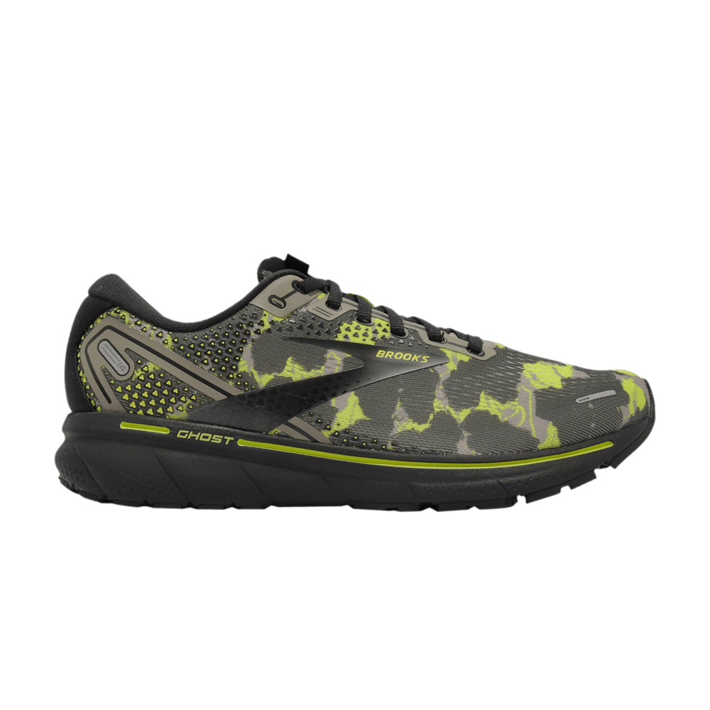 Кроссовки Brooks Ghost 14 'Camo - Lime Punch Black'