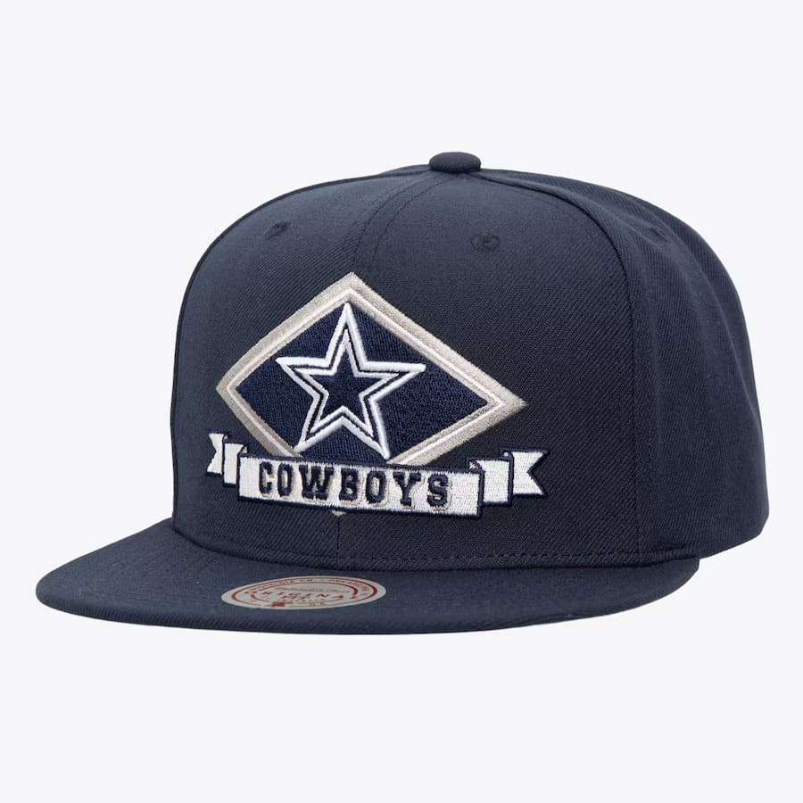 Бейсболка Mitchell & Ness Navy Dallas Cowboys Diamonds Up Snapback Hat