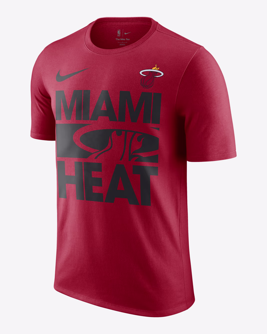 Мужская футболка Nike NBA Miami Heat Courtside Tee Tough Red
