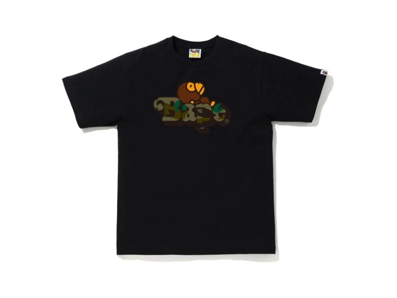 Футболка BAPE 1st Camo Milo on BAPE Tee Black/Green