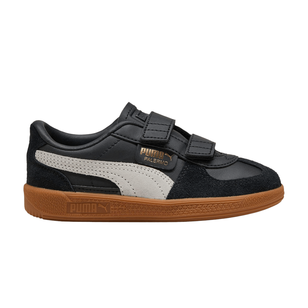 Кроссовки Puma Palermo Elevata Leather Little Kid 'Black Feather Grey Gum'