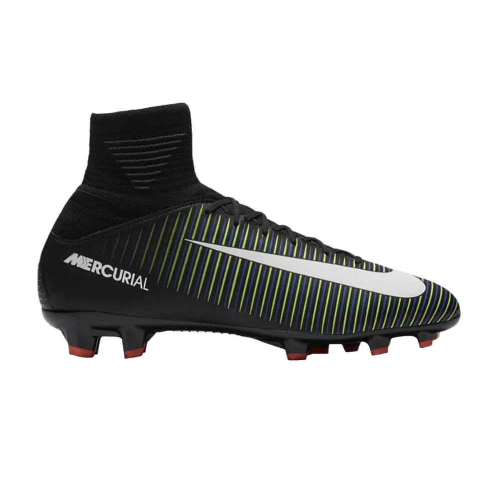 Krossovki-Nike-Mercurial-SuperFly-5-FG-GS-Black-Electric-Green